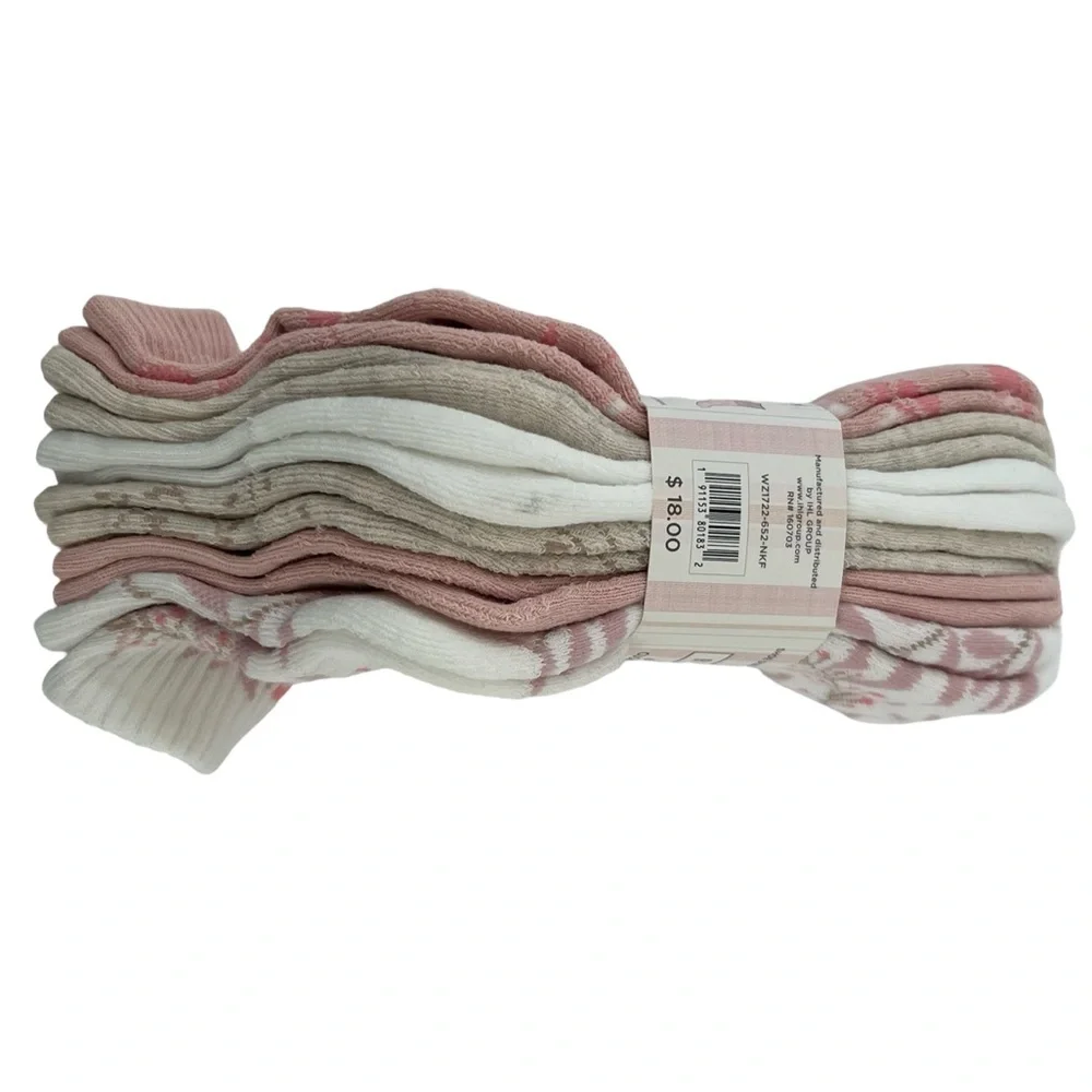 Rae Dunn Women's Cushioned Quarters  Socks 6 pair NIP